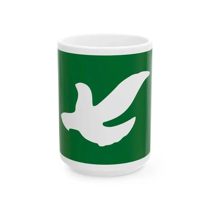 Flag of Shichikashuku Miyagi (Japan) White Coffee Mug 15oz - Go Mug Yourself