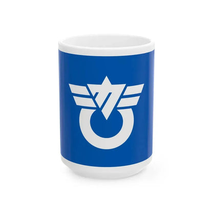 Flag of Shiga Nagano 1969-2005 (Japan) White Coffee Mug 15oz - Go Mug Yourself