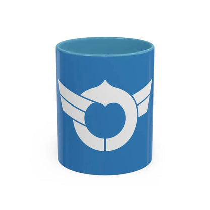 Flag of Shiga Prefecture Japan - Accent Coffee Mug 11oz Light Blue - Go Mug Yourself