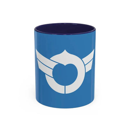 Flag of Shiga Prefecture Japan - Accent Coffee Mug 11oz Navy - Go Mug Yourself