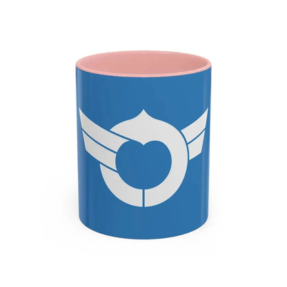 Flag of Shiga Prefecture Japan - Accent Coffee Mug 11oz Pink - Go Mug Yourself