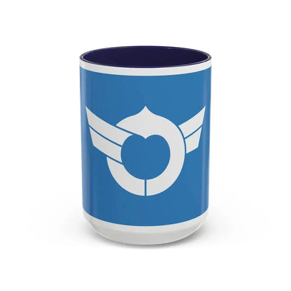 Flag of Shiga Prefecture Japan - Accent Coffee Mug 15oz Navy - Go Mug Yourself