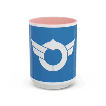 Flag of Shiga Prefecture Japan - Accent Coffee Mug 15oz Pink - Go Mug Yourself