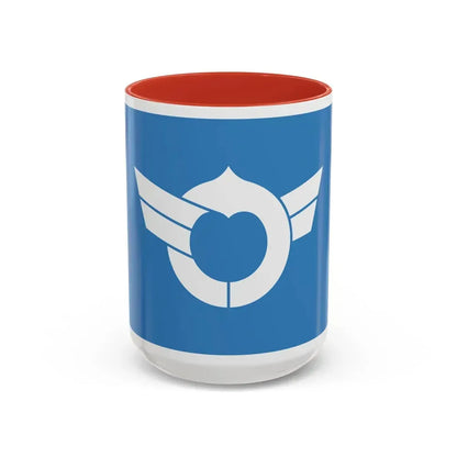 Flag of Shiga Prefecture Japan - Accent Coffee Mug 15oz Red - Go Mug Yourself