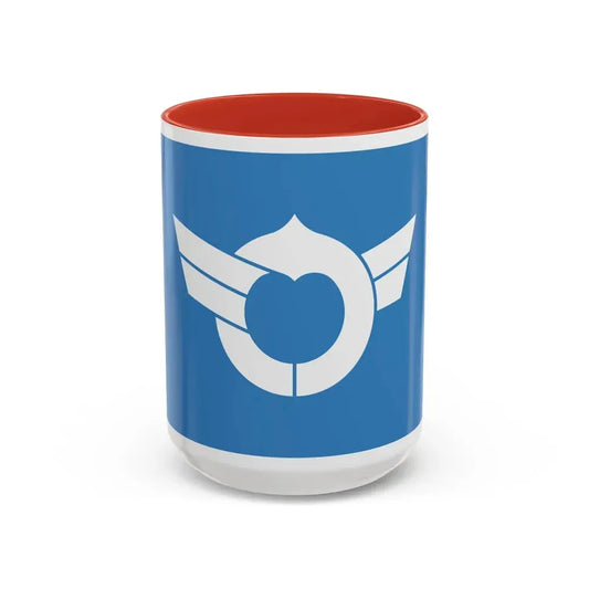 Flag of Shiga Prefecture Japan - Accent Coffee Mug 15oz Red - Go Mug Yourself