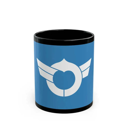 Flag of Shiga Prefecture Japan - Black Coffee Mug 11oz - Go Mug Yourself