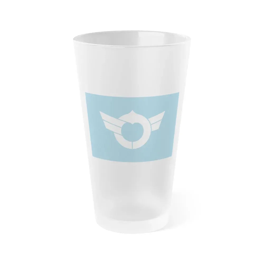 Flag of Shiga Prefecture Japan - Frosted Pint Glass 16oz 16oz Frosted - Go Mug Yourself