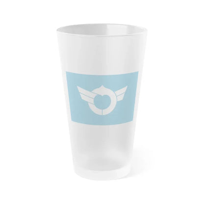 Flag of Shiga Prefecture Japan - Frosted Pint Glass 16oz 16oz Frosted - Go Mug Yourself