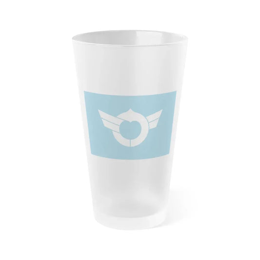 Flag of Shiga Prefecture Japan - Frosted Pint Glass 16oz 16oz Frosted - Go Mug Yourself