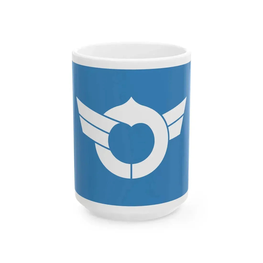 Flag of Shiga Prefecture (Japan) White Coffee Mug 15oz - Go Mug Yourself