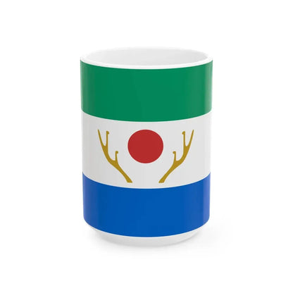 Flag of Shikaoi Hokkaido (Japan) White Coffee Mug 15oz - Go Mug Yourself