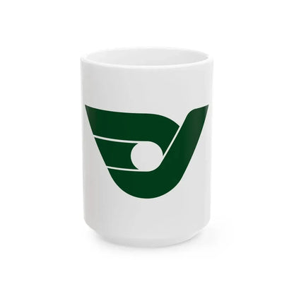 Flag of Shikatsu Aichi 1969-2006 (Japan) White Coffee Mug 15oz - Go Mug Yourself