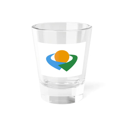 Flag of Shikokuchūō Ehime (Japan) Shot Glass 1.5oz 1.5oz - Go Mug Yourself