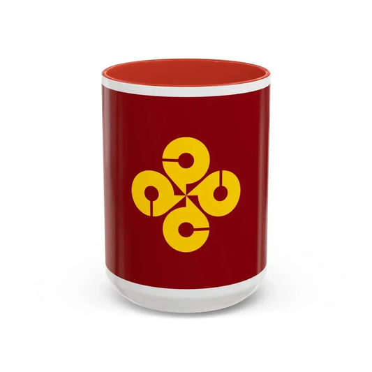 Flag of Shimane Prefecture Japan - Accent Coffee Mug 15oz Red - Go Mug Yourself