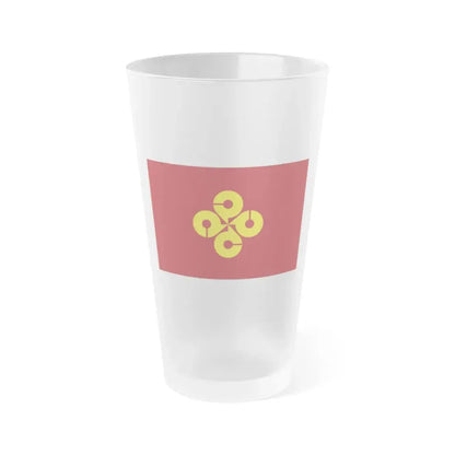 Flag of Shimane Prefecture Japan - Frosted Pint Glass 16oz 16oz Frosted - Go Mug Yourself