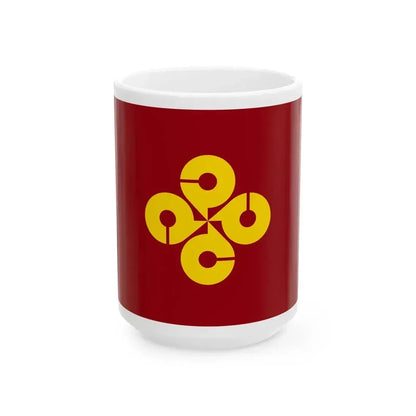 Flag of Shimane Prefecture Japan - White Coffee Mug 15oz - Go Mug Yourself