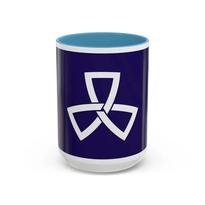 Flag of Shinagawa Tokyo Japan - Accent Coffee Mug 15oz Light Blue - Go Mug Yourself