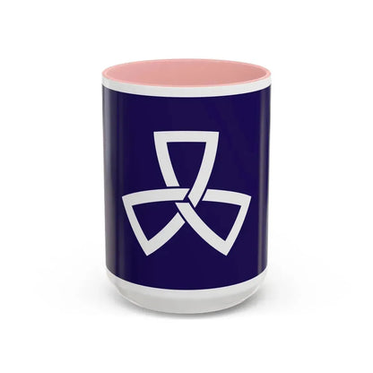 Flag of Shinagawa Tokyo Japan - Accent Coffee Mug 15oz Pink - Go Mug Yourself