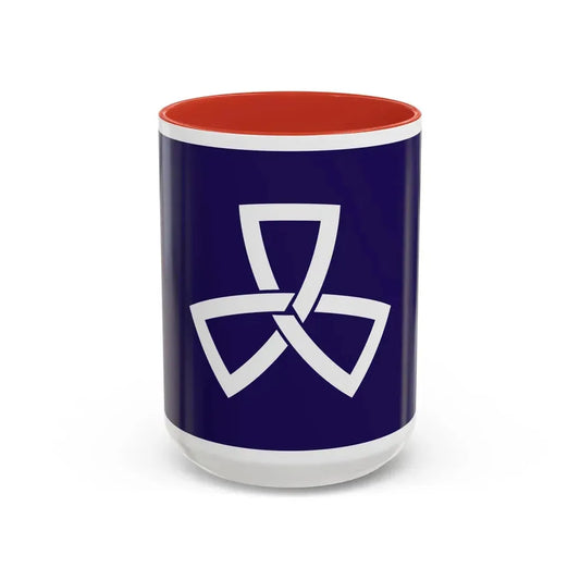 Flag of Shinagawa Tokyo Japan - Accent Coffee Mug 15oz Red - Go Mug Yourself