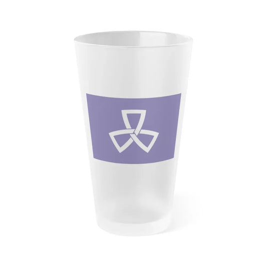 Flag of Shinagawa Tokyo Japan - Frosted Pint Glass 16oz 16oz Frosted - Go Mug Yourself