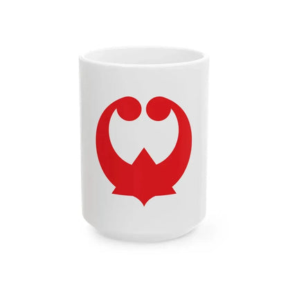 Flag of Shingu Wakayama Red version (Japan) White Coffee Mug 15oz - Go Mug Yourself