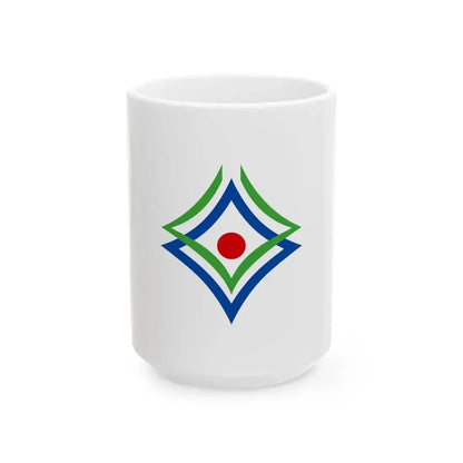 Flag of Shinhidaka Hokkaido (Japan) White Coffee Mug 15oz - Go Mug Yourself
