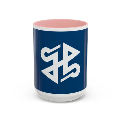 Flag of Shinjuku Tokyo Japan - Accent Coffee Mug 15oz Pink - Go Mug Yourself