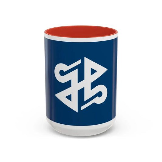 Flag of Shinjuku Tokyo Japan - Accent Coffee Mug 15oz Red - Go Mug Yourself