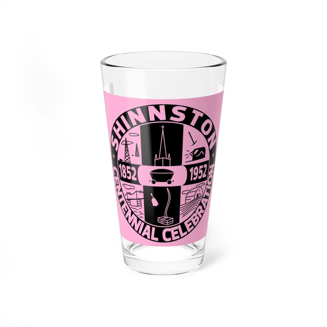 Flag of Shinnston West Virginia 1952 (United States) Pint Glass 16oz 16oz - Go Mug Yourself