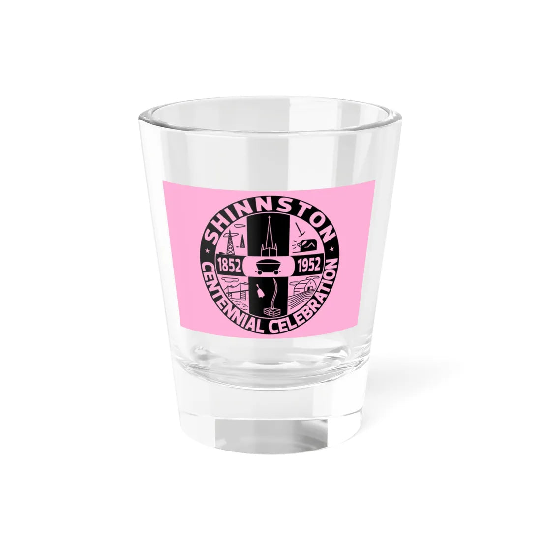 Flag of Shinnston West Virginia 1952 (United States) Shot Glass 1.5oz 1.5oz - Go Mug Yourself