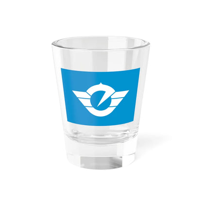 Flag of Shinuonome Nagasaki 1969-2004 (Japan) Shot Glass 1.5oz 1.5oz - Go Mug Yourself