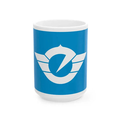 Flag of Shinuonome Nagasaki 1969-2004 (Japan) White Coffee Mug 15oz - Go Mug Yourself