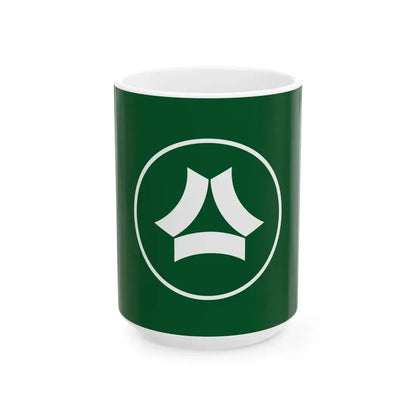 Flag of Shionoe Kagawa 1963-2005 (Japan) White Coffee Mug 15oz - Go Mug Yourself