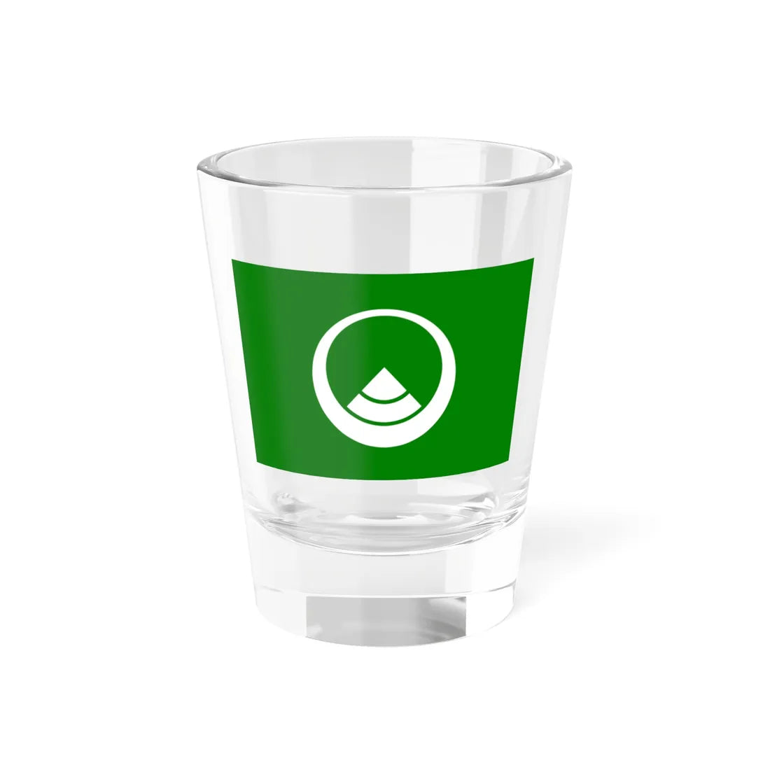 Flag of Shiramine Ishikawa 1971-2005 (Japan) Shot Glass 1.5oz 1.5oz - Go Mug Yourself