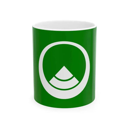 Flag of Shiramine Ishikawa 1971-2005 (Japan) White Coffee Mug 11oz - Go Mug Yourself