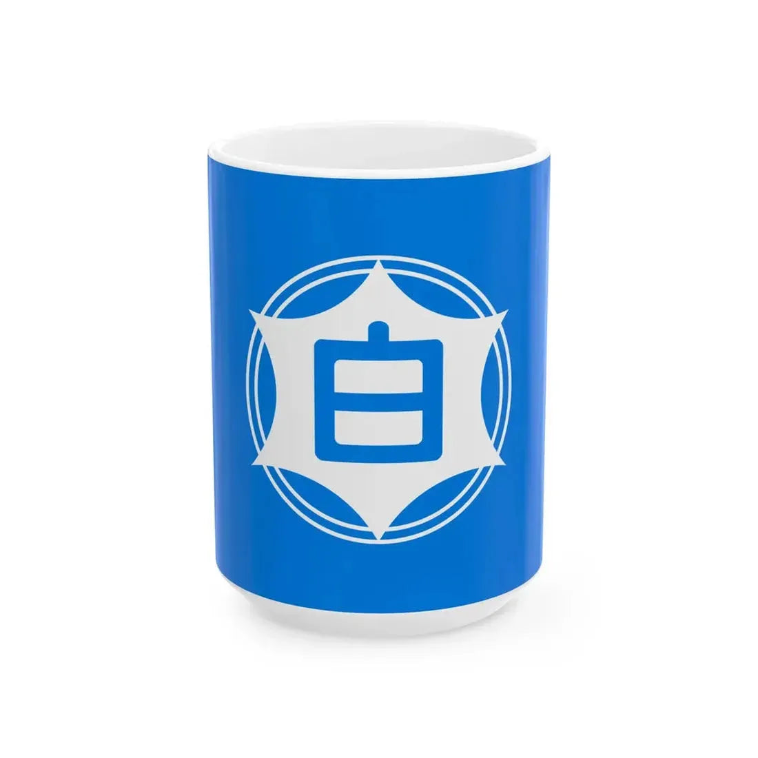 Flag of Shirane Yamanashi 1954-2003 (Japan) White Coffee Mug 15oz - Go Mug Yourself