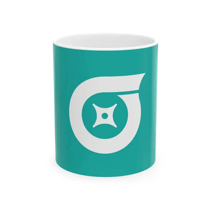 Flag of Shiroi Chiba (Japan) White Coffee Mug 11oz - Go Mug Yourself