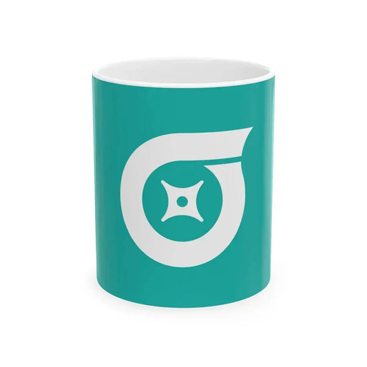 Flag of Shiroi Chiba (Japan) White Coffee Mug 11oz - Go Mug Yourself