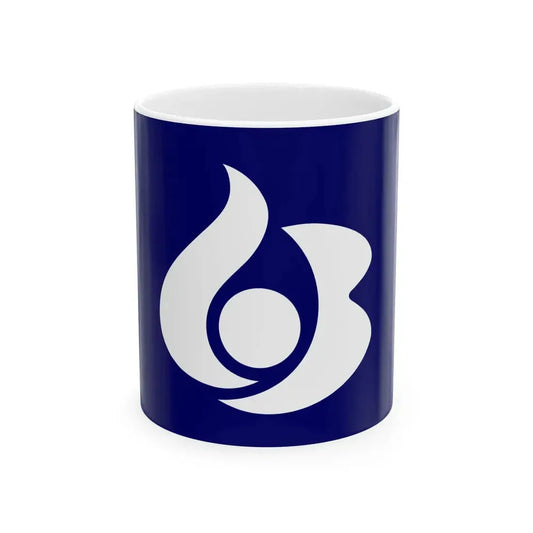 Flag of Shirosato Ibaraki (Japan) White Coffee Mug 11oz - Go Mug Yourself