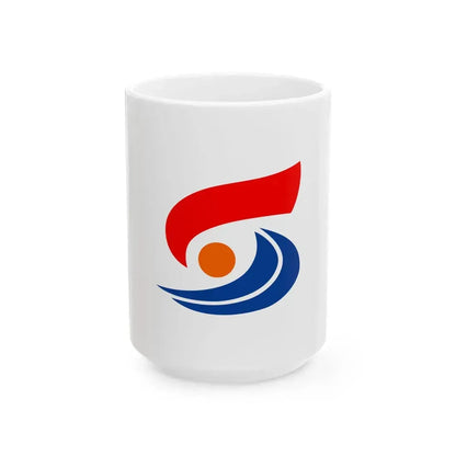 Flag of Shitara Aichi (Japan) White Coffee Mug 15oz - Go Mug Yourself