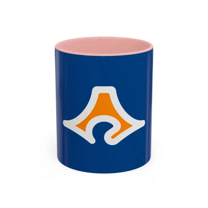 Flag of Shizuoka Prefecture Japan - Accent Coffee Mug 11oz Pink - Go Mug Yourself