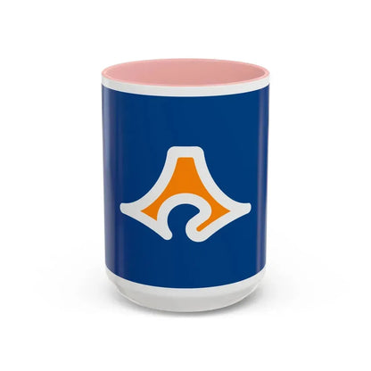 Flag of Shizuoka Prefecture Japan - Accent Coffee Mug 15oz Pink - Go Mug Yourself