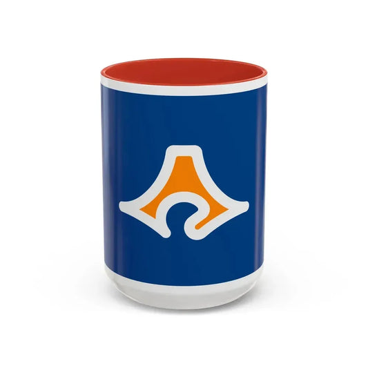 Flag of Shizuoka Prefecture Japan - Accent Coffee Mug 15oz Red - Go Mug Yourself