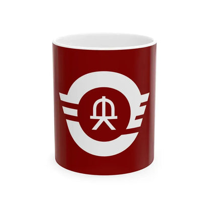 Flag of Shoo Okayama (Japan) White Coffee Mug 11oz - Go Mug Yourself