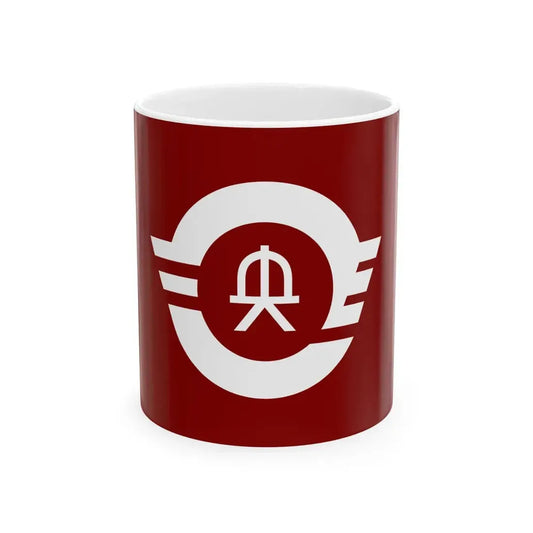 Flag of Shoo Okayama (Japan) White Coffee Mug 11oz - Go Mug Yourself