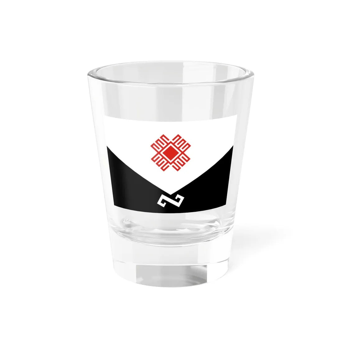 Flag of Shorunzhinskoe Mari El (Russia) Shot Glass 1.5oz 1.5oz - Go Mug Yourself