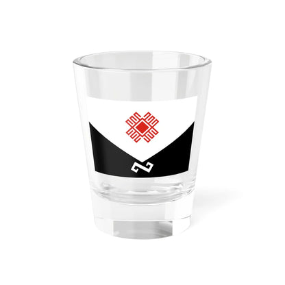 Flag of Shorunzhinskoe Mari El (Russia) Shot Glass 1.5oz 1.5oz - Go Mug Yourself
