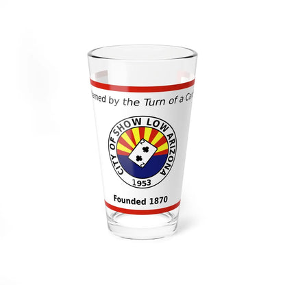 Flag of Show Low Arizona (United States) Pint Glass 16oz 16oz - Go Mug Yourself