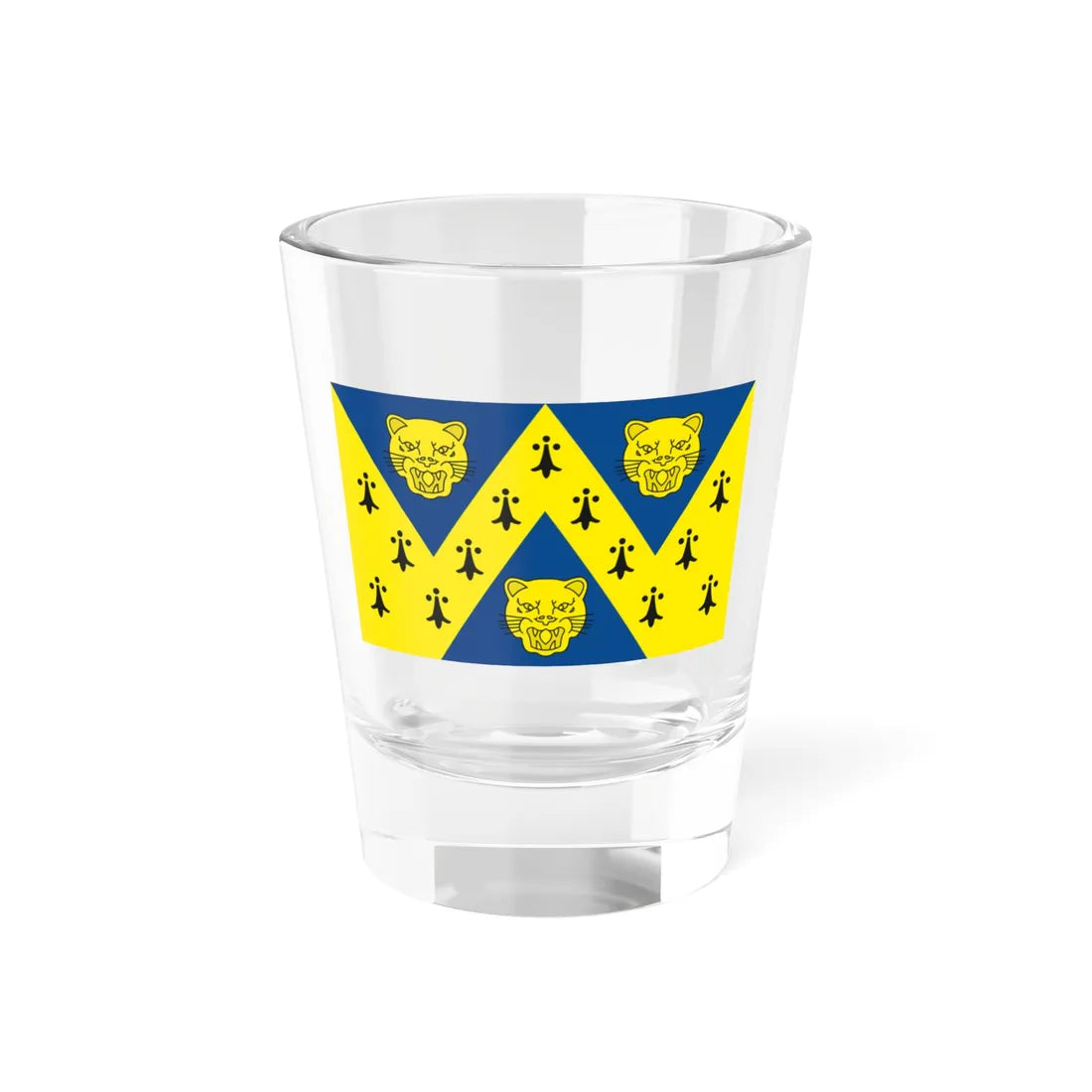 Flag of Shropshire (England) Shot Glass 1.5oz 1.5oz - Go Mug Yourself