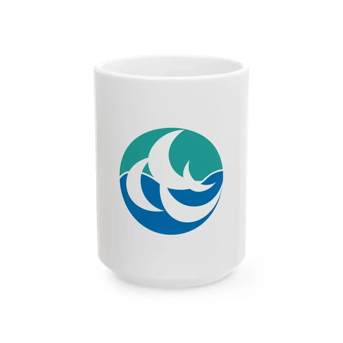 Flag of Shunan Yamaguchi (Japan) White Coffee Mug 15oz - Go Mug Yourself
